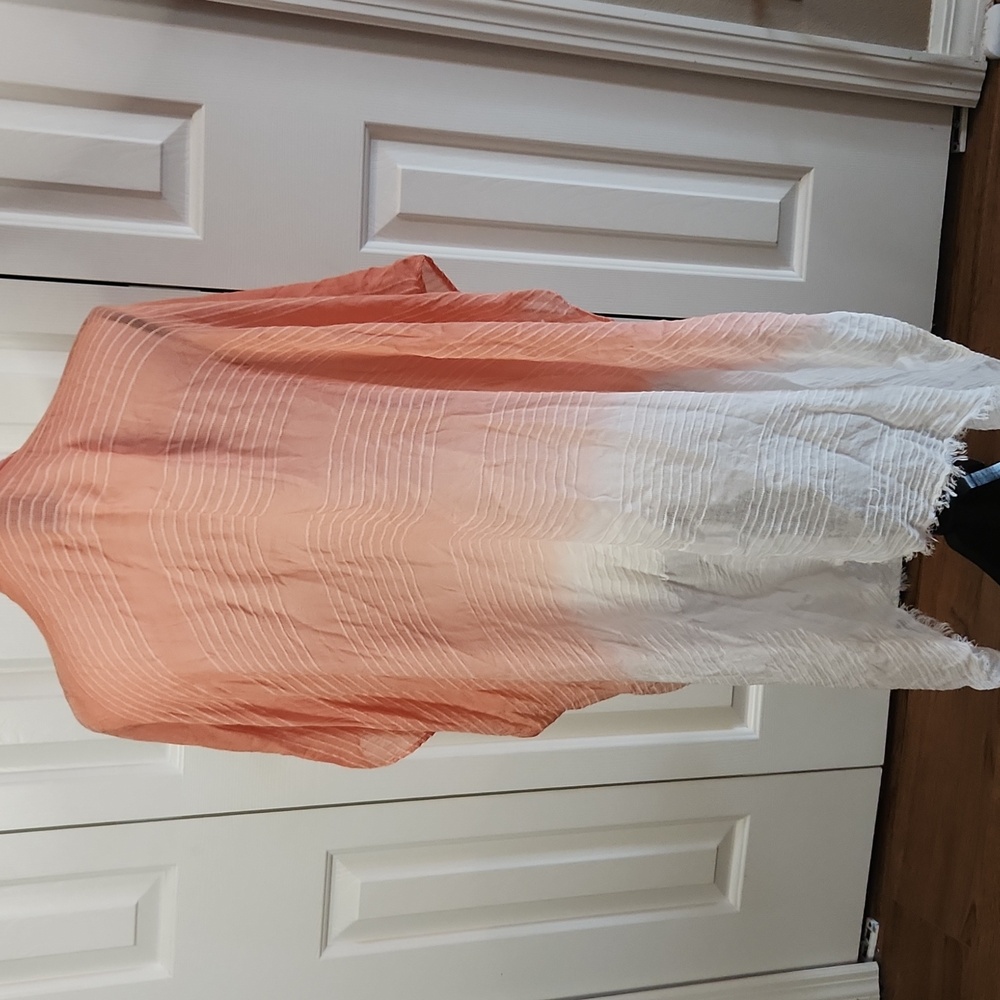 Straw Hat, Coverup/scarf, NWT, Nordstrom Rack, Orange, white Bundle - Picture 11 of 12